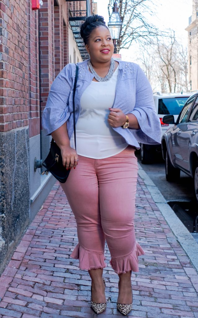 Lane Bryant Pink Dress Plus Size Ruffles