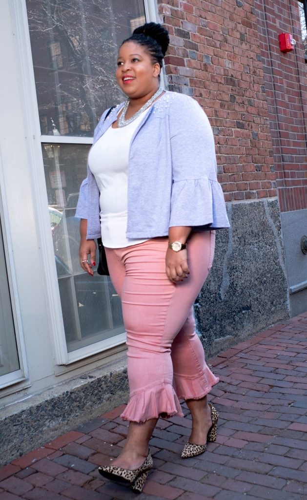 Lane Bryant Pink Dress Plus Size Ruffles